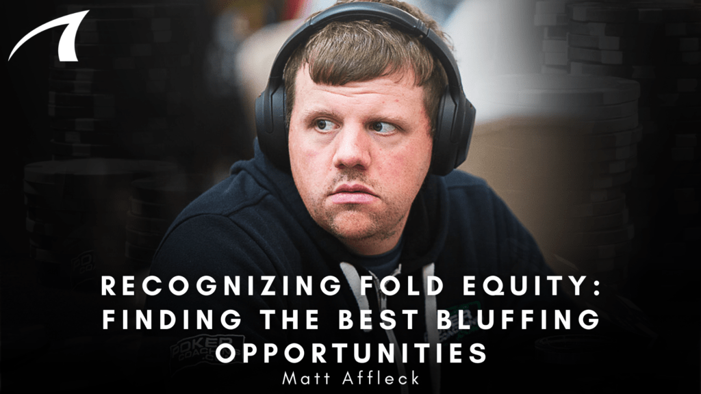 Poker article cover: a man wearing headphones looks to the side, with poker chip stacks in the dark background.